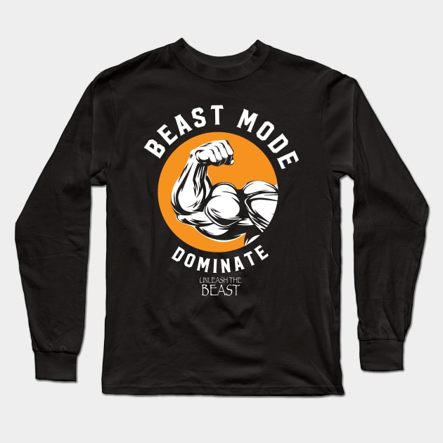 BEAST MODE ON Long Sleeve T-Shirt by janvimar